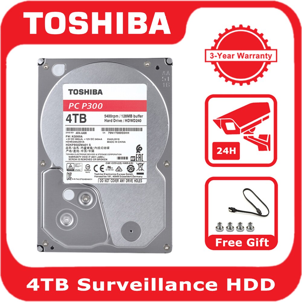 Toshiba Original 3.5 4 ׶Ʈ HDD P300-HDWD240 ..